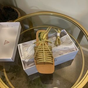 Guess gold gladiator sandals